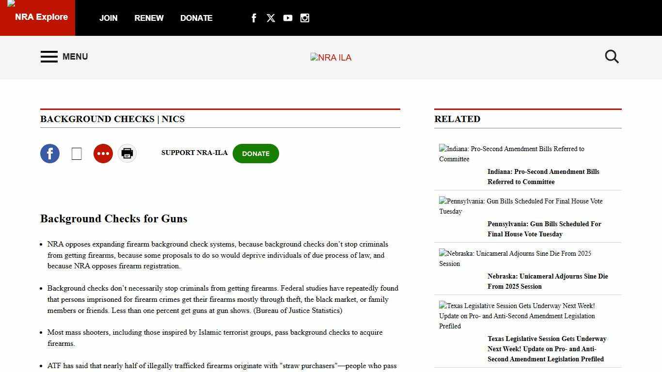 NRA-ILA | Background Checks | NICS